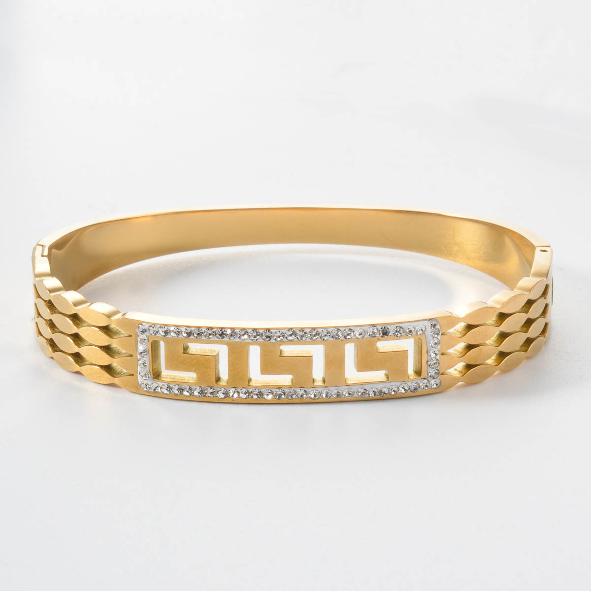 Vintage Classic Bangle for Men and Women, Geometric Design